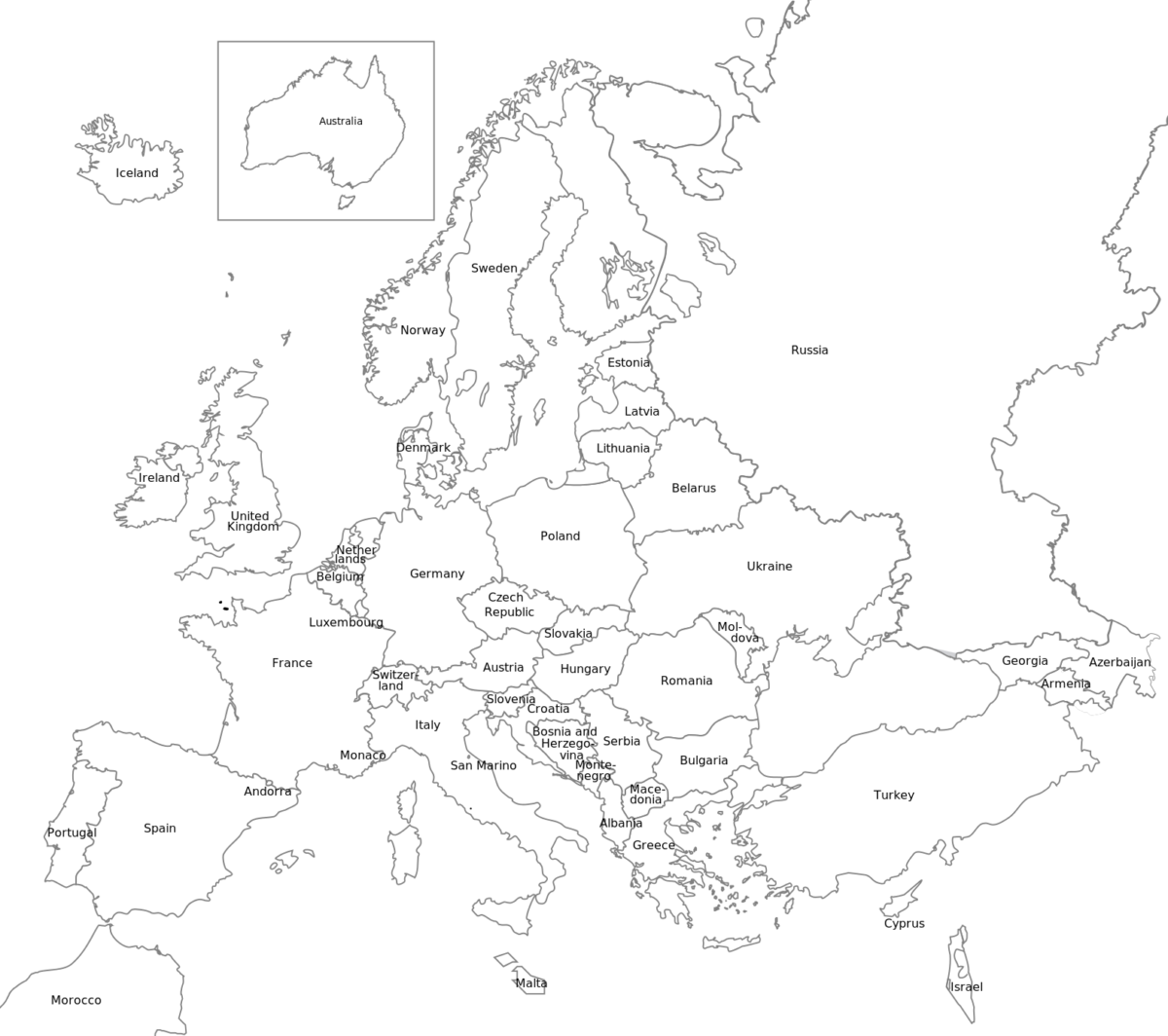 Map of Europe - EuroVisionary - Eurovision news worth reading