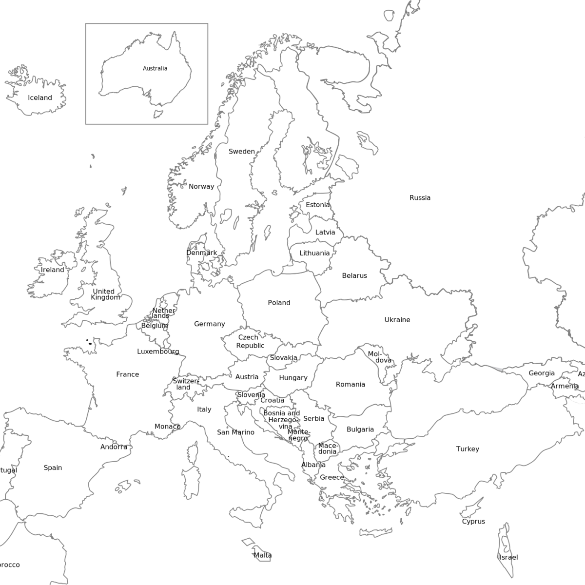 Map of Europe - EuroVisionary - Eurovision news worth reading