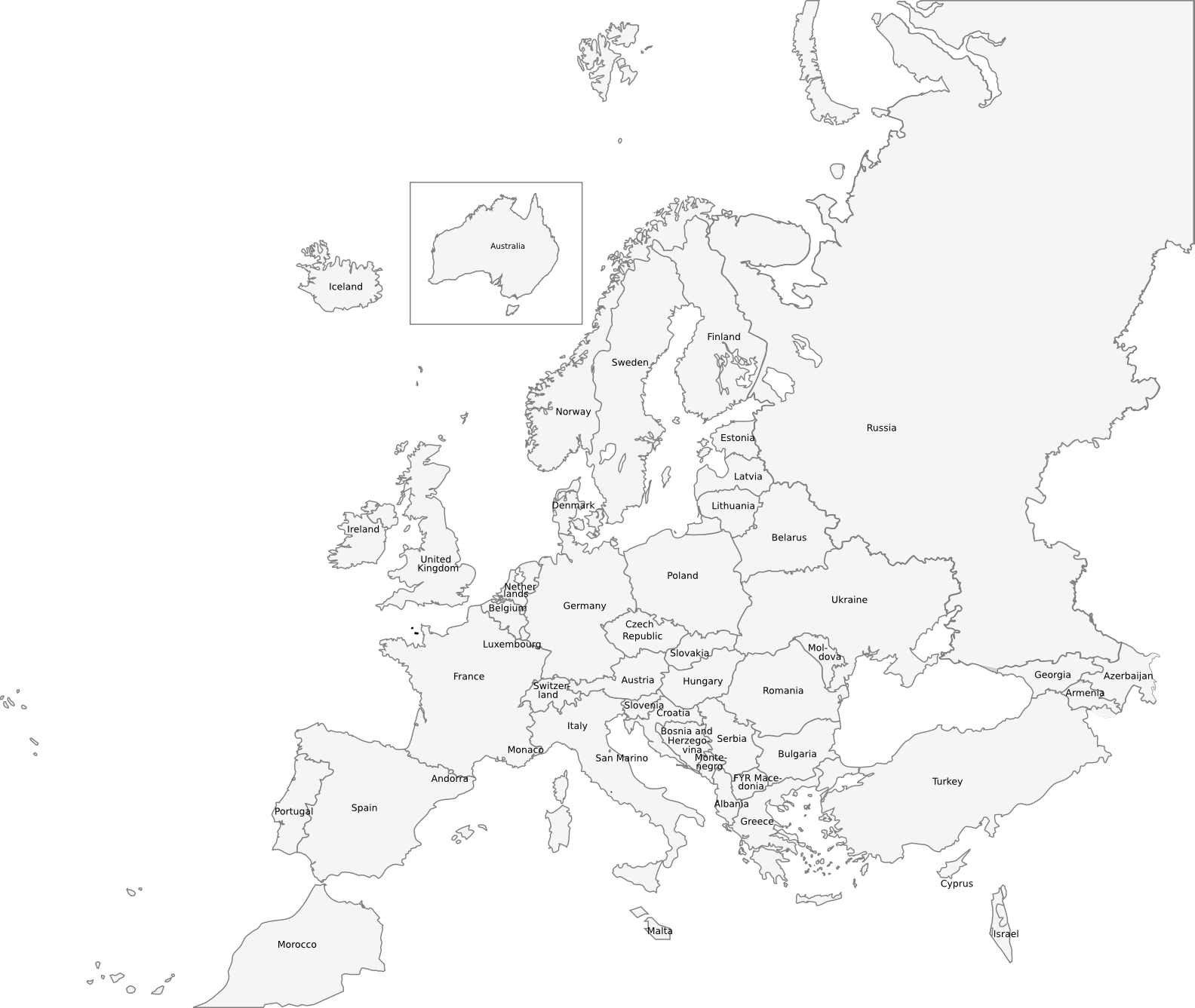 Political_Map_of_Europe-grey - EuroVisionary - Eurovision news worth ...