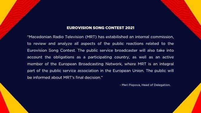 Statement from MRT regarding 2021 Eurovision Song Contest - EuroVisionary -  Eurovision news worth reading