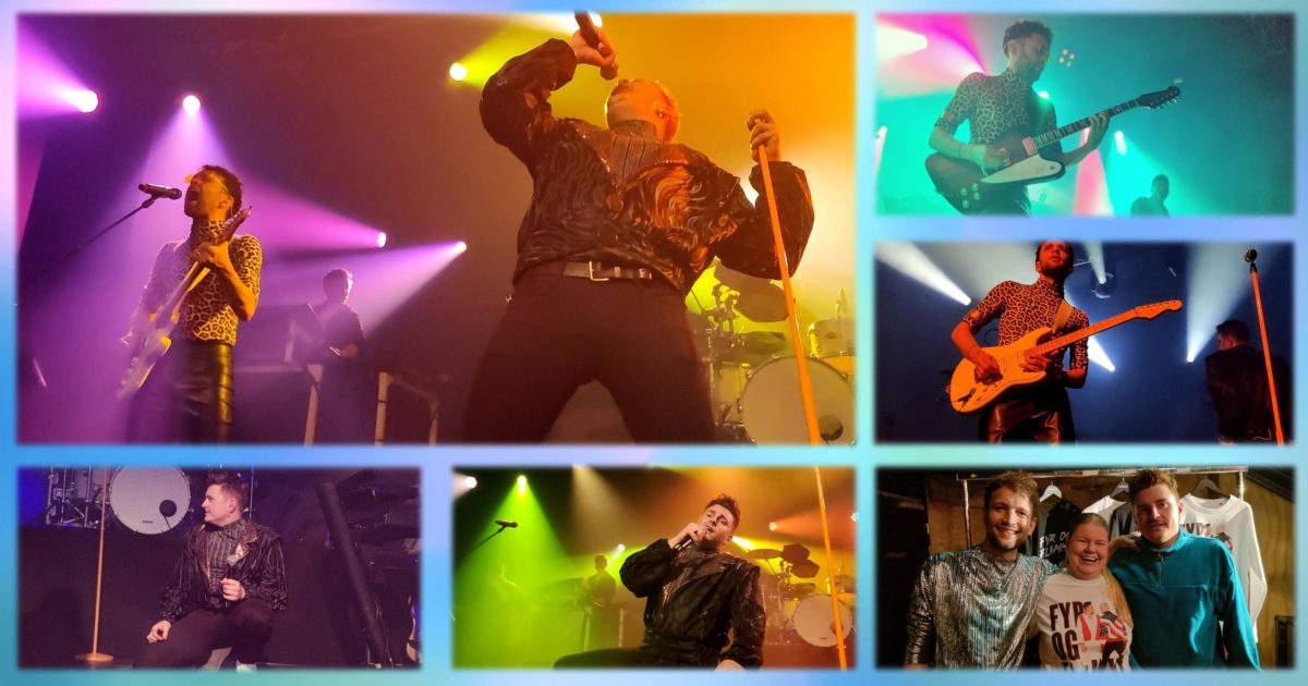 A collage with pictures from a Fyr og Flamme concert in Aaborg on the 15th of April 2022