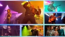 A collage with pictures from a Fyr og Flamme concert in Aaborg on the 15th of April 2022